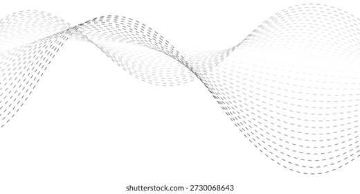 Abstract Waveform Line Mesh Flow For Technology And Innovation Branding