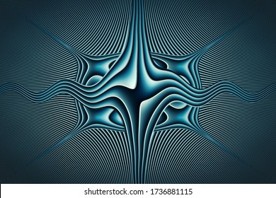 abstract waves and lines background 3D illustration