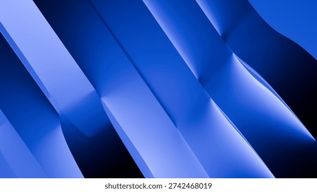 Renderización 3D curvada ondulada