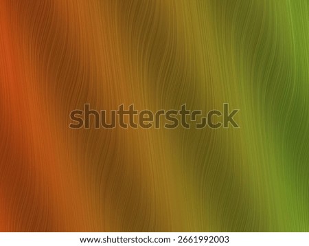 Abstract wavy lines background, earthy green and orange color palette, natural and calming design