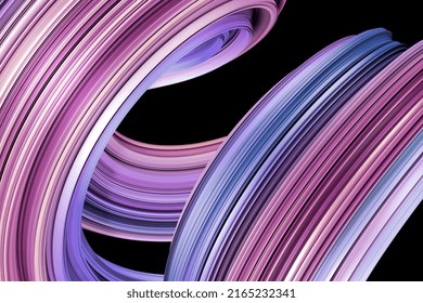 Abstract Wavy Liquid Decorative Background. Trendy Twisted Shape 3d Illustration