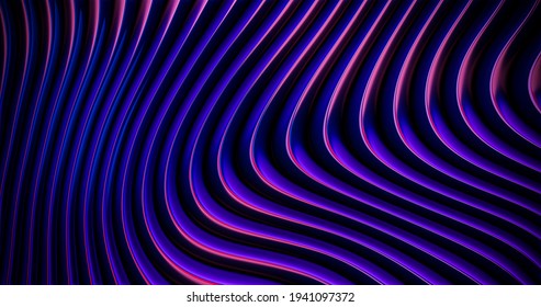 Abstract wavy purple gradient color background - 3d illustration
