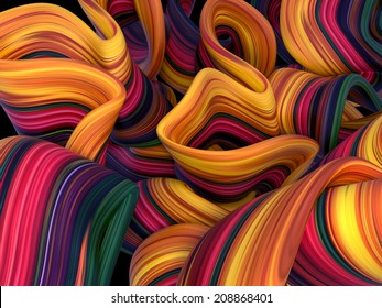 abstract wavy rainbow lines background