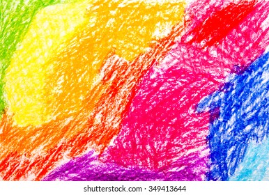 Abstract Wax Crayon Hand Drawing Background