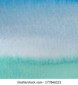Abstract Wet Watercolor Background Graded Wash with Ombre Fading Colors
