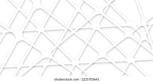 Abstract of white architectural structure pattern, Concept of future design .Creative and geometric shape with white luxury pattern and paper texture design in illustration with white line background	