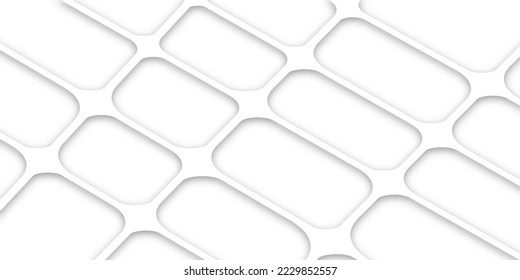 Abstract of white architectural structure pattern, Concept of future design .Creative and geometric shape with white luxury pattern and paper texture design in illustration with white line background 