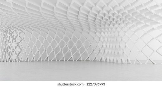 Abstract of white architectural structure pattern,Concept of future design on architecture,3d rendering	