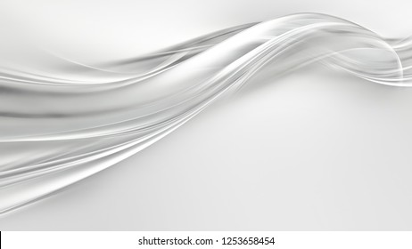 Abstract White Background Smooth Wavy Lines Stock Illustration ...