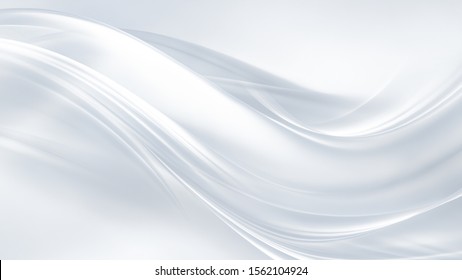 abstract white background with smooth wavy lines