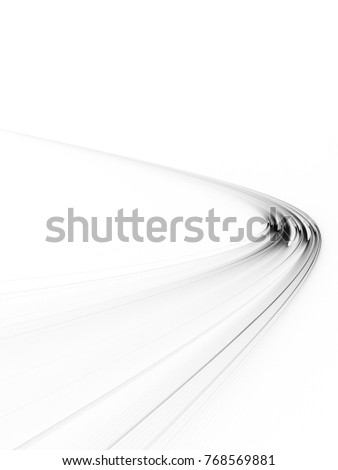 Abstract white background texture. Dynamic curves ands blurs pattern. Detailed fractal graphics. Science and technology concept.