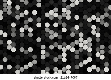 Abstract White And Black Mosaic Abstract Background. Geometric Shapes Moving Up And Down Randomly 3d Rendering