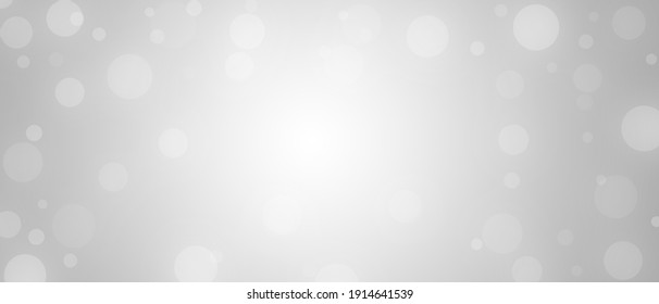 Abstract White Bokeh On Grey Background