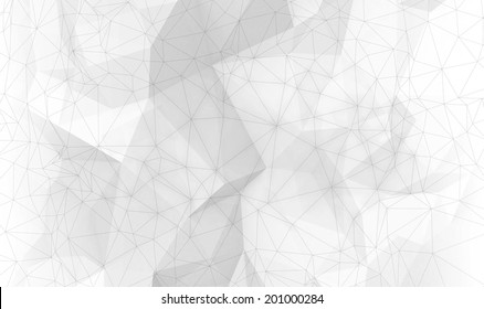 Abstract White Digital 3d Polygonal Surface Background Texture