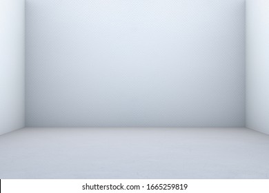 Abstract White Empty  Room Background. 3D Render Paper Box.