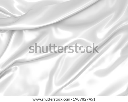 Abstract white fabric texture background. 3d render illustration