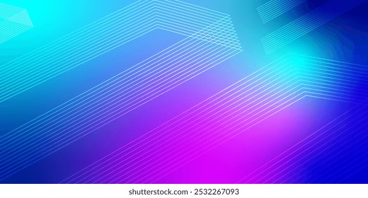 Abstract white lines on gradient pink and blue, fade background, name card, decor, banner, template, texture, pattern, copy space. - Powered by Shutterstock