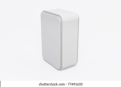 Abstract white object on white background