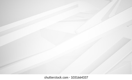 Abstract white parametric interior  with window. 3D illustration and rendering. - Shutterstock ID 1031664337