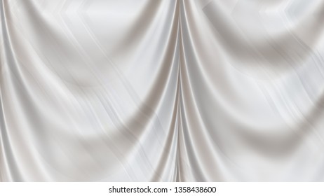 Abstract White Silk Curtain Background Texture