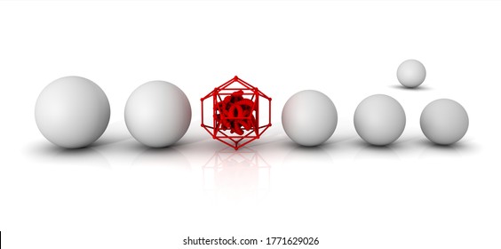 Abstract White Spheres Techno Network Web Background