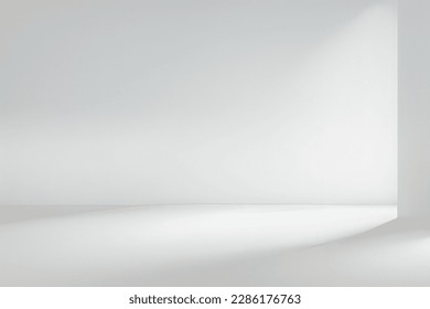 Abstract white studio background for product presentation. 