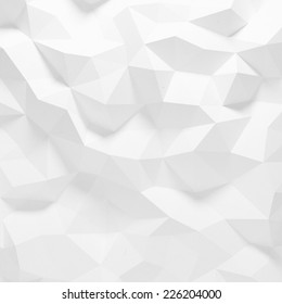 Abstract White Triangle 3D Geometric Paper Background