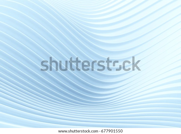 Abstract White Wave Background 3d Illustration Stock Illustration 677901550