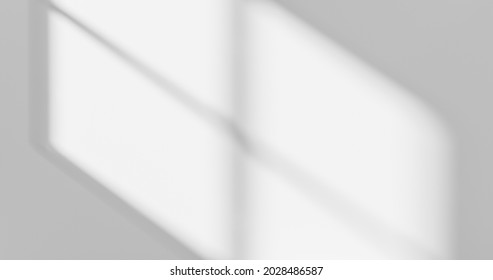 Abstract window overlay shadow sunlight design and white wall on empty gray background blurred surface with light effect or presentation wallpaper nature summer backdrop. 3D rendering. - Shutterstock ID 2028486587