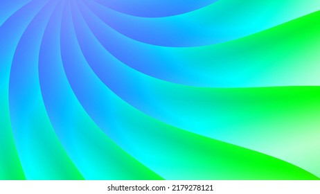 Abstract Wing Or Wave Pattern Blue And Green Light