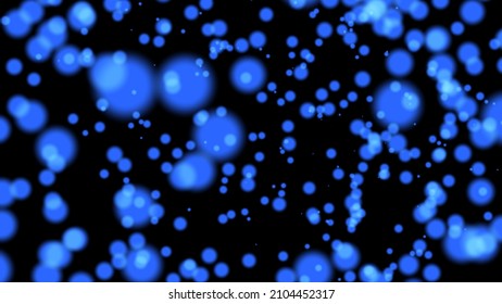 Abstract Winter Snow, Animation Of Falling Snow, Slow Motion. Winter Holiday Decoration. Close-up. 3D. 4K. Isolated Black Background.