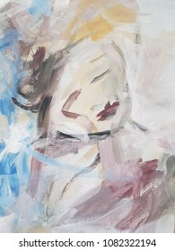 Abstract Woman Portrait Painting. Contemporary Art