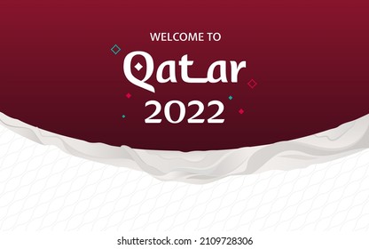 Abstract world background, soccer award banner, qatar 2022 trends, illustration
