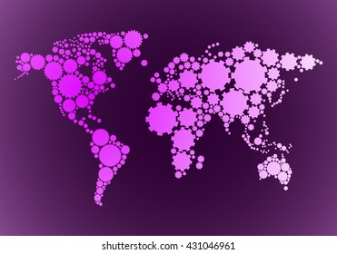 Abstract world map