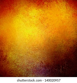 Abstract Yellow Background Gold Red Border Frame Vintage Grunge Background Texture, Yellow Rich Elegant Background Color Autumn Halloween Thanksgiving Background Hot Fiery Design For Web Template