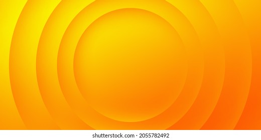 Abstract Yellow And Orange Circles Layer Background