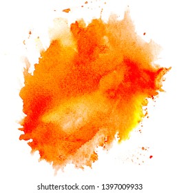 Color Powder Explosion Background Yellow Redorange Stock Illustration ...