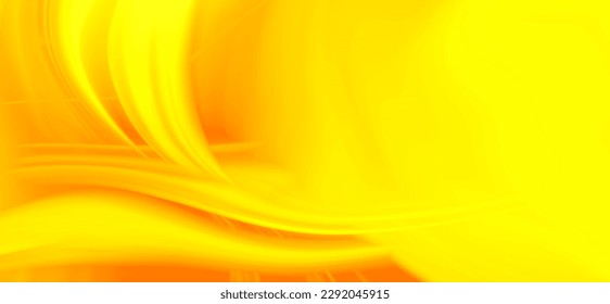 Abstract yellow wave background. Dynamic shapes composition.