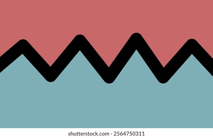 Abstract Zigzag Pattern in Red and Blue