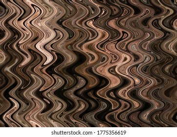 Abstract zigzag pattern with waves in brown tones. Artistic image processing created by photo. Beautiful multicolor pattern for any design. Background image