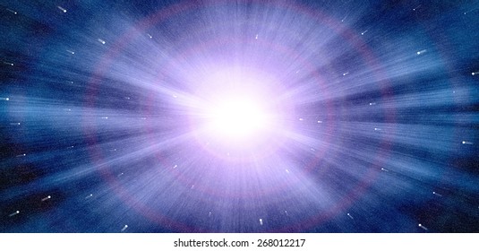 Abstract zoom effect of star light background