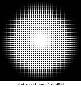 Abstraction circle pixels black and white