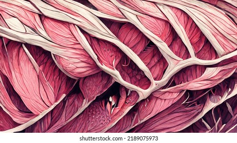 Abstraction feathers   lines in pink 