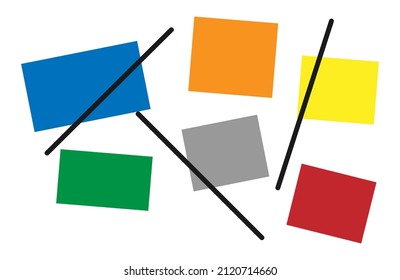 Abstraction with lines and squares