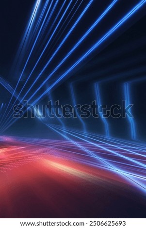 Abstraction with rays and neon.