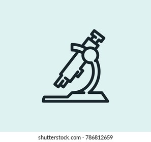 Academic microscope icon line isolated on clean background. Biotechnology concept drawing icon line in modern style.  illustration for your web site mobile logo app UI design. - Powered by Shutterstock