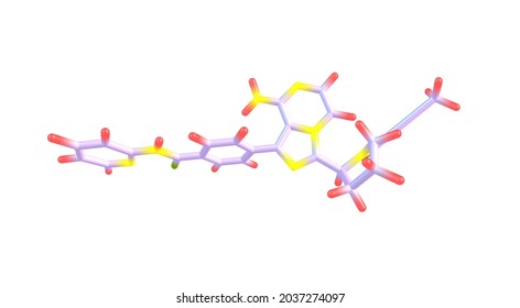 Acalabrutinib Is An Oral Inhibitor Of Bruton Tyrosine Kinase That Is Used In The Therapy Of B Cell Malignancies Including Refractory Mantle Cell Lymphoma. 3d Illustration