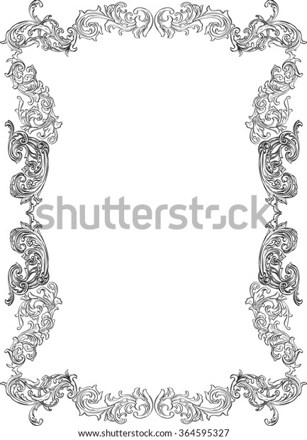The acanthus nice\
ornate frame is on\
white