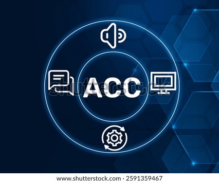 acc audio communications controller.ACC acronym. A system used to manage audio communications in digital networks.