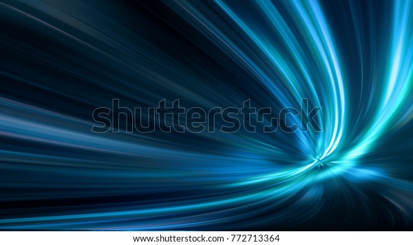 Acceleration speed motion\
on night road. Abstract blue background, beautiful lines and blur.\
3d\
Illustration